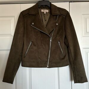 Philosophy Faux Suede Olive Green Jacket size S